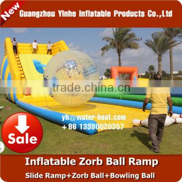 Inflatable zorb ball ramp