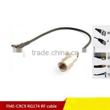 Factory Price FME Male to CRC9 Male crc9 RG174 pigtails assembly