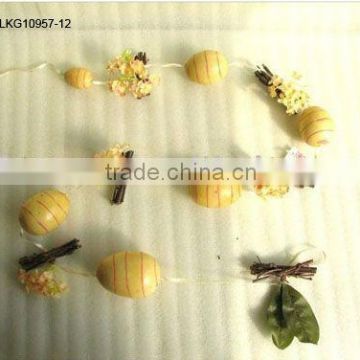 2014 Hot Sale Artificial Polyster 41" Flower& Egg Garland For Christmas And Home Decoration