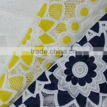 YH004# Lace Fabric with Lower Price / Beautiful Flower Lace Fabric for wedding Dress / Lace fabric Buring Flower fabric
