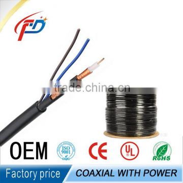 High quality factory direct sale 305m 1.02mm CU rg6 with power cable
