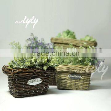 hotsale home decor small wicker baskets cheap for flowers