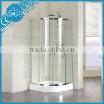 China manufacturer free standing curved glass shower screen