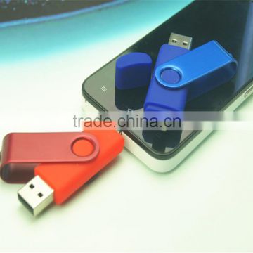 2015 Promotional Good quality otg Metal swivel usb flash drive u disk for android