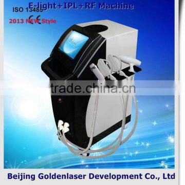 Skin Tightening 2013 Multi-Functional Beauty Equipment New Design E-light+IPL+RF Machine Handhold Led Acne Removal