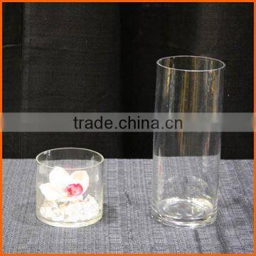 Hot selling clear small round glass vases