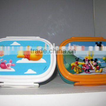 plastic lunch box with spoon
