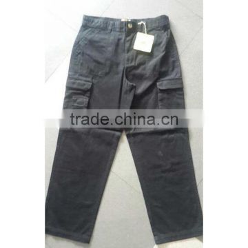 apparel plain 100%cotton cargo pants stock