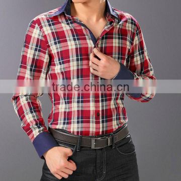 100%cotton casual men shirt with printing design
