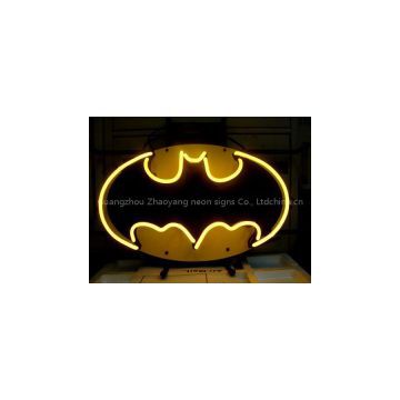 T580 BATMAN COMIC HERO handicrafted real glass tube neon signs for store display and advertising.