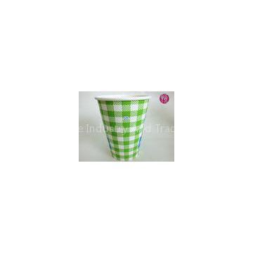 12oz Soda Drink Cold Paper Cups With Lid ,  Fully Eco Friendly Single Wall Paper Cup