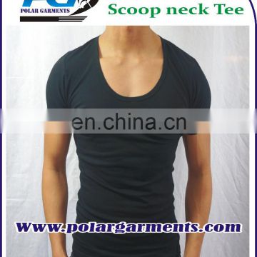 Black Scoop neck tee shirt