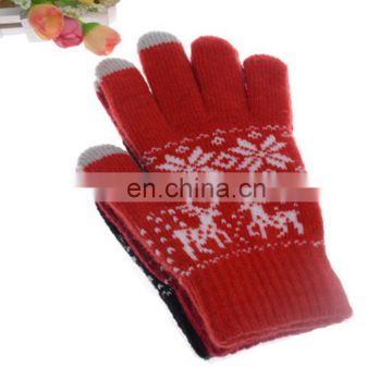 wholesale High quality knitted Ladies Mittens Warm Screen Touch Gloves