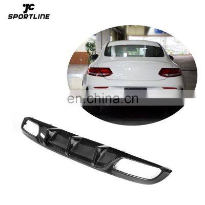 JCSPORTLINE W205 Carbon Diffuser Lip for Mercedes-BENZ C63 AMG S Base Coupe/Convertible 2-Door 2015-2019