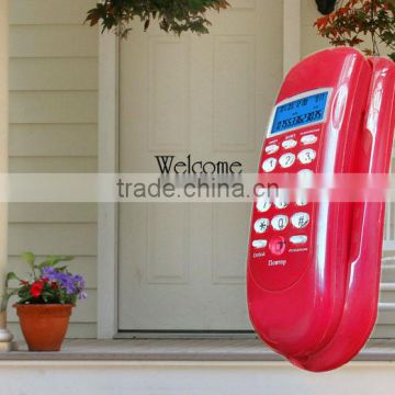 hotsale! red wall mounted phone with caller id