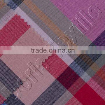 100% COTTON YARN DYED PLAID fabric