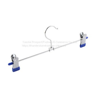 hot sale steel wire pants hanger with clips