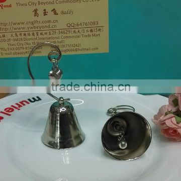 Wholesale Silver Bell with Dangling Heart Charm Photo Place Card holder wedding table decoration