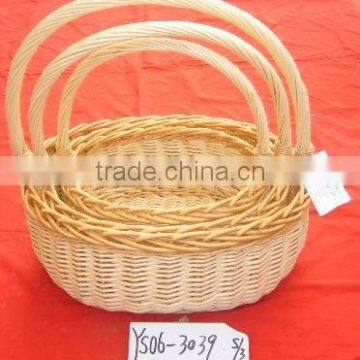different size and color beautiful willow basket with hanlde