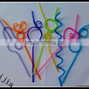 Colorful art hard plastic drinking straw