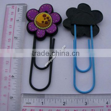 Wholesale Non-toxic Custom Made Soft PVC Flower Shape Bookmark Indonesia