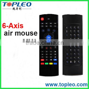 Hot Selling 2.4GHz Fly Air Mouse Wireless Keyboard Remote MX3 TOPLEO