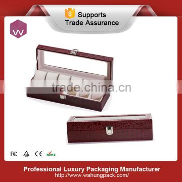 velvet box for watches with leather outside