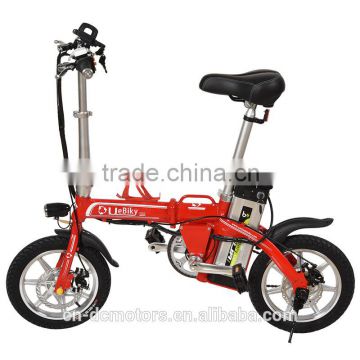 Mini Portable Folding Electric Bike / Electric Bicycle 14 inch Made in Shenzhen, China