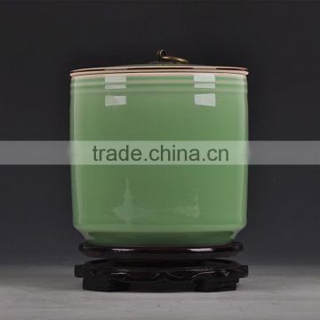 China traditional porcelain small colored mason jars for tea leave