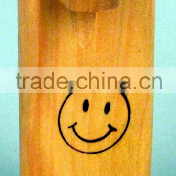 Cedar Wood Smiley Face Dug Out Pipe