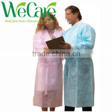 Disposable Non woven Hygienic Sanitary hospital gowns with elastic cuff for sale