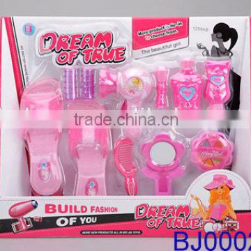 Fashion kids toy pink plastic slipper and hair stylist tools kit
