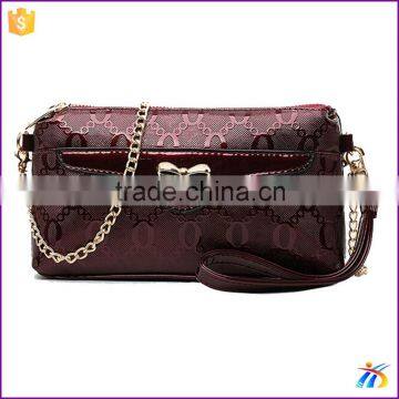 Alibaba high quality red small bag for women chain shoulder bags for lady