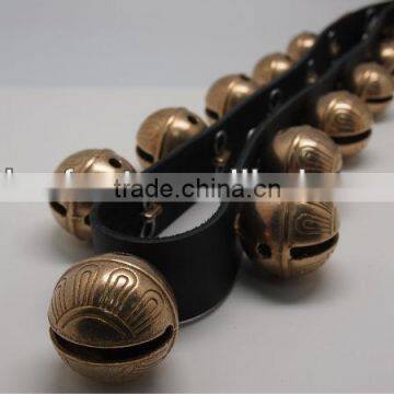 brass door bell,various sizes of solid brass bell with real leather D1-B01 (A525)
