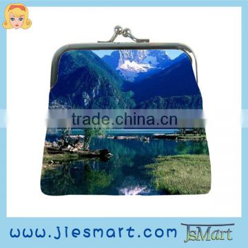 custom scenery piture printing photo bag coin purse