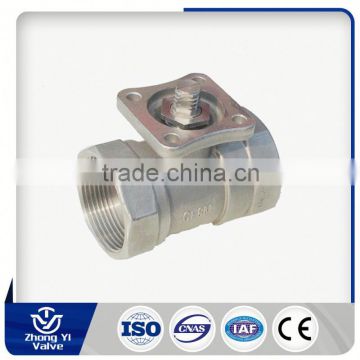 zhongyi valve one piece ball valve with handle