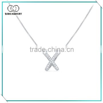 High Quality x shaped design jewelry silver 925