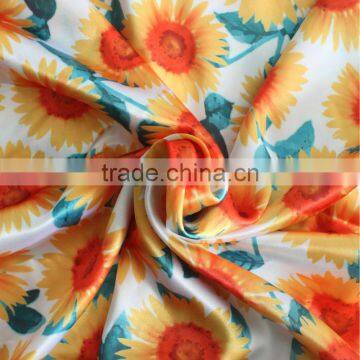 100% Polyester Printed Twisted Satin Fabric