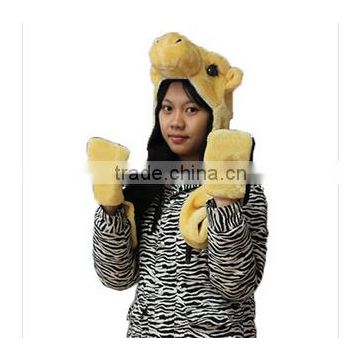 Camel designs Style Cap and scarf and gloves 3 in 1