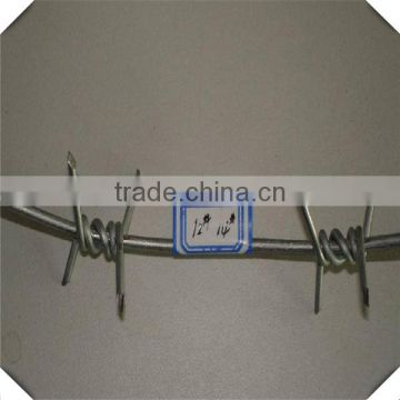14*14 AWG galvanized barbed wire for sale /high quality barbed wire for sale