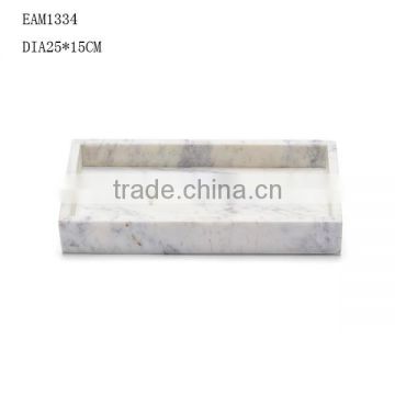 Polisded White Italy Carrara Marble Tray Marble Cheese Tray/Board