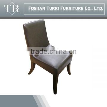 French elegant wooden leather dining chair