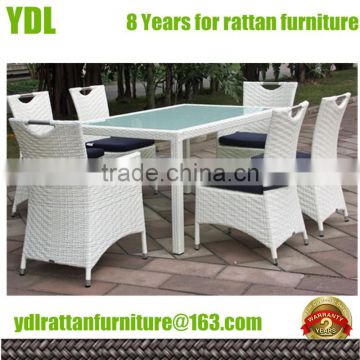 Youdeli Outdoor Garden 6 seat White Dining set