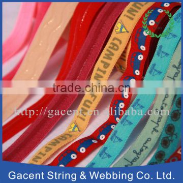 Factory price custom printed decorative elastic webbing for garment