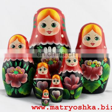 Matryoshka Dolls Russian Gifts Souvenirs Toys Colorful Flower Paintings 7pc