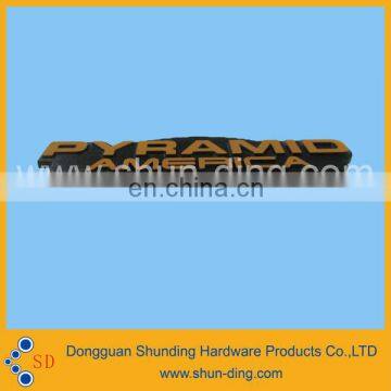 Decorative Metallic Diamond cutting Golden Custom Logo Nameplate