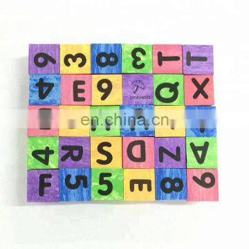 EVA Foam Colorful Montessori Teaching Tool Alphabet Blocks with Letters & Numbers & Learning Pictures for Toddler, Preschool