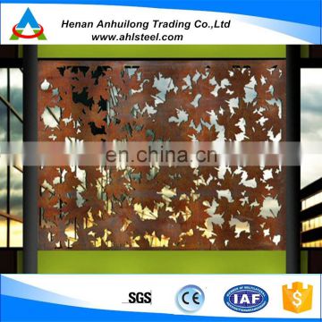 Factory Price Decorative Laser Cut Corten Steel Wall Panel/Garden Screen