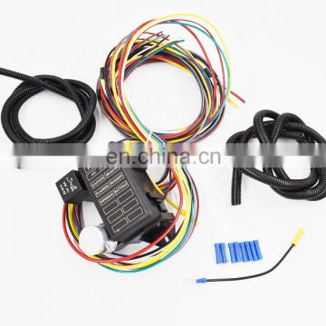 New 8 Circuit Fuse 12V Universal Wire Harness Muscle Car Hot Rod Street Rat