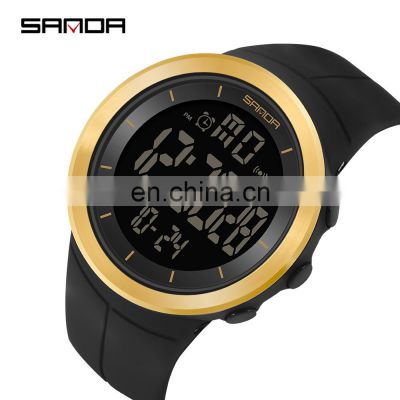 Sanda 6007 Sports Men LED Electronic Watch Chrono Alarm Waterproof Functional Digital Wristwatch